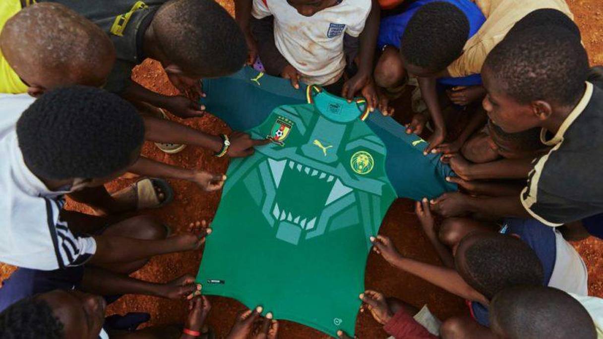 Le nouveau maillot des Lions indomptables du Cameroun. 