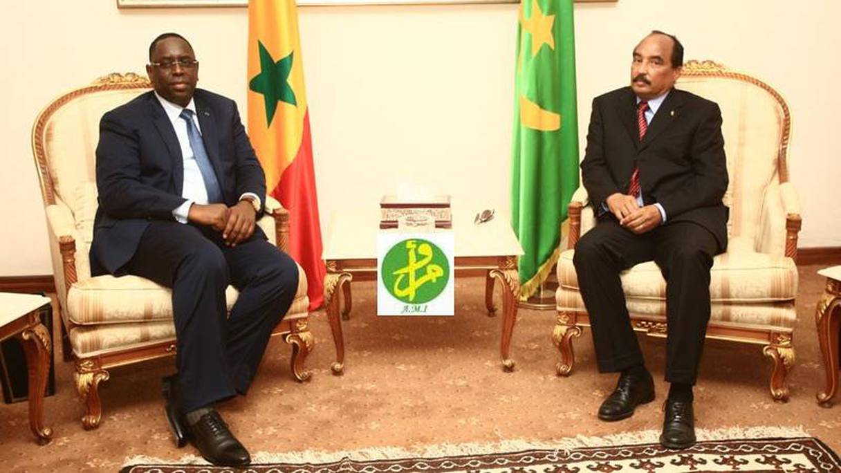 Macky Sall, président du Sénégal, et Mohamed ould Abdelaziz, président de la Mauritanie. 