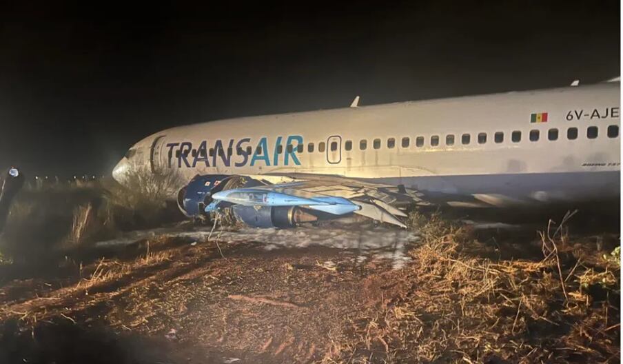 Sénégal: enquête ouverte après la sortie de piste d’un Boeing