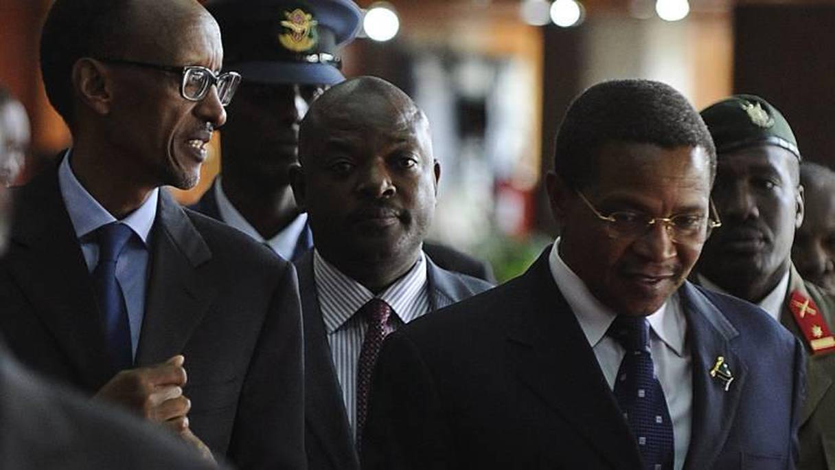 Paul Kagame, président du Rwanda, et John Magufuli, président de la Tanzanie.