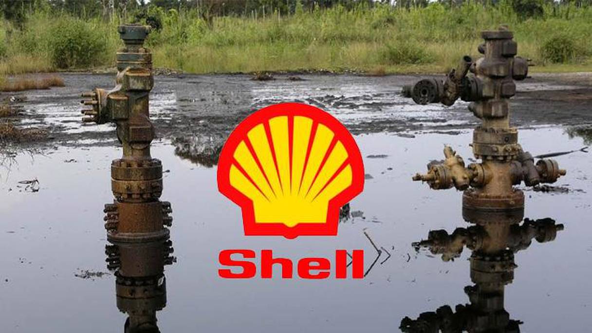 Terres polluées par le pétrole du géant Shell au Nigeria.