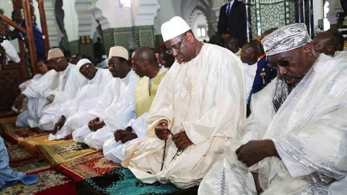 Le president Macky Sall, a la prière de l'Eid el Kabir