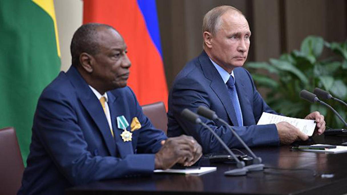 Alpha Condé, président de la Guinée, et Alpha Condé, président de la Russie.