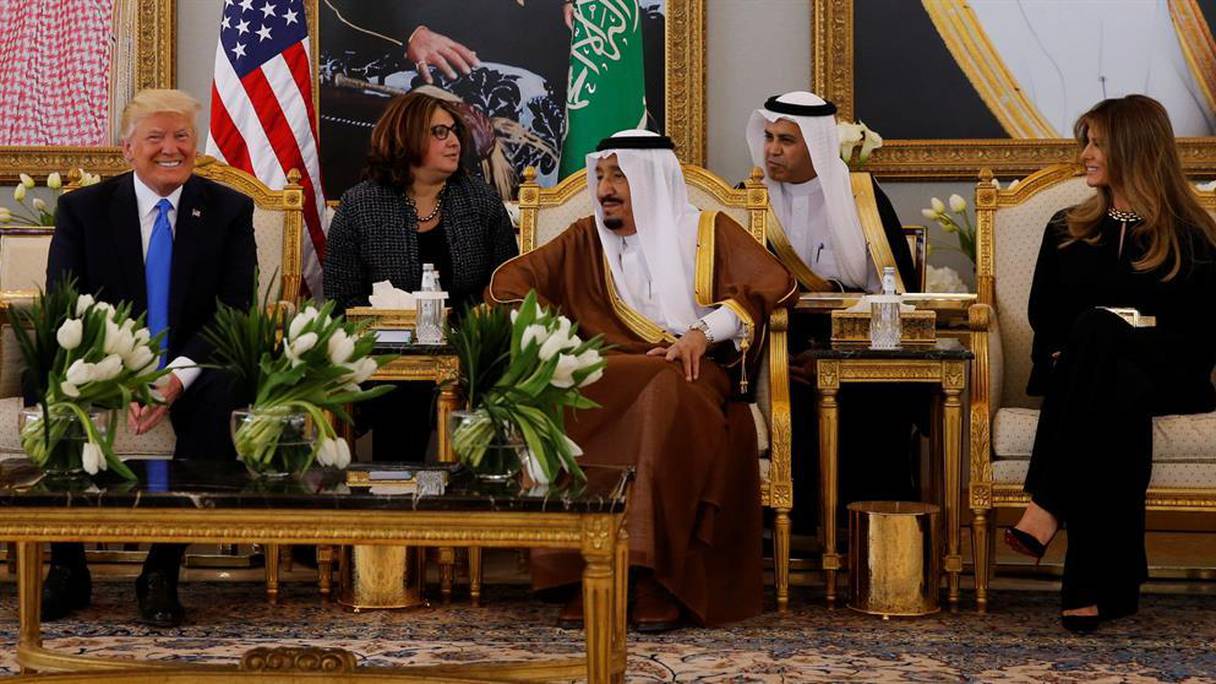 Donald Trump des Etats-Unis et Selman d'Arabie Saoudite.