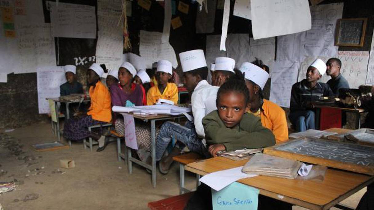 Dans la classe de la seconde chance de l’école de Duber, en Ethiopie, le 31 janvier 2020. 