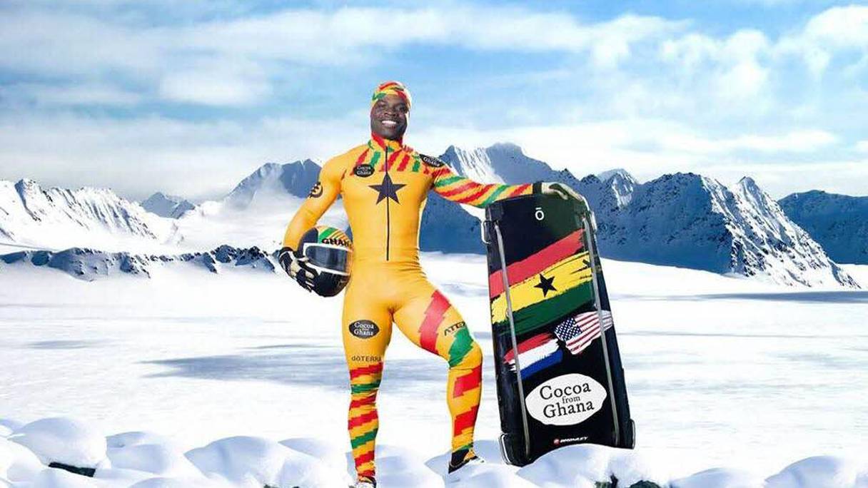  Akwasi Frimpong, premier athlète ghanéen à participer aux jeux olympiques d'hiver en skeleton. 