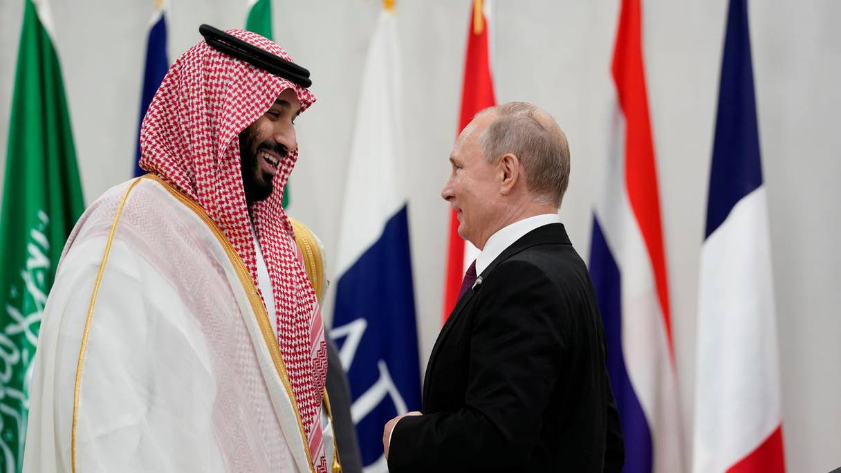 Le prince héritier saoudien Mohamed Ben Salmane et le président russe Vladimir Poutine. 