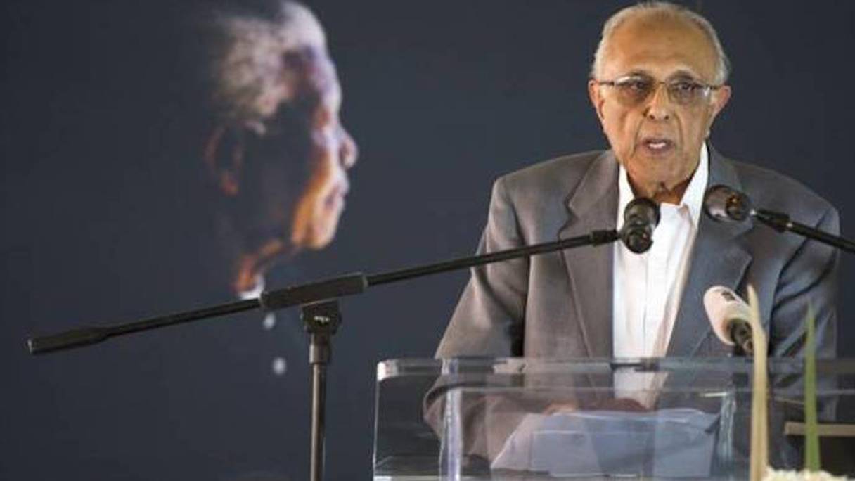 Ahmed Kathrada, vétéran de la lutte anti-apartheid et compagnon de cellule de Nelson Mandela. 