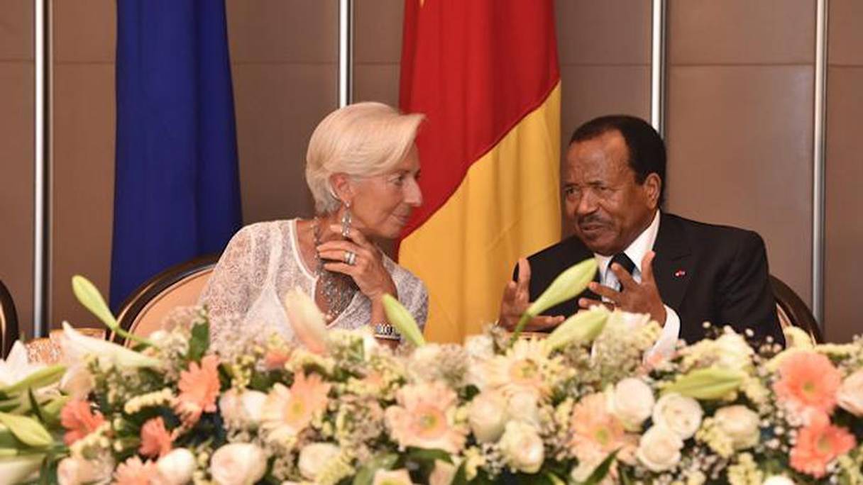 Christine Lagarde, DG du FMI et Paul Biya, Président de la République du Cameroun. 