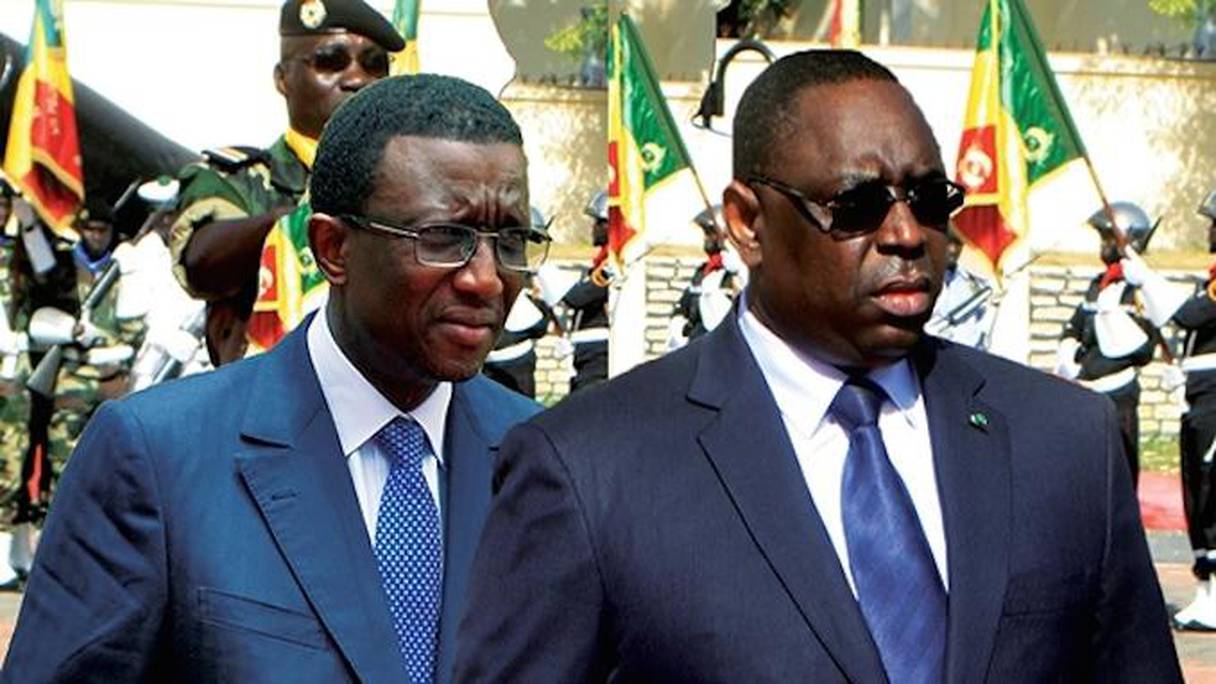 Macky Sall, président du Sénégal, et Amadou Ba, ministre de l'Economie, des finances et du plan. 