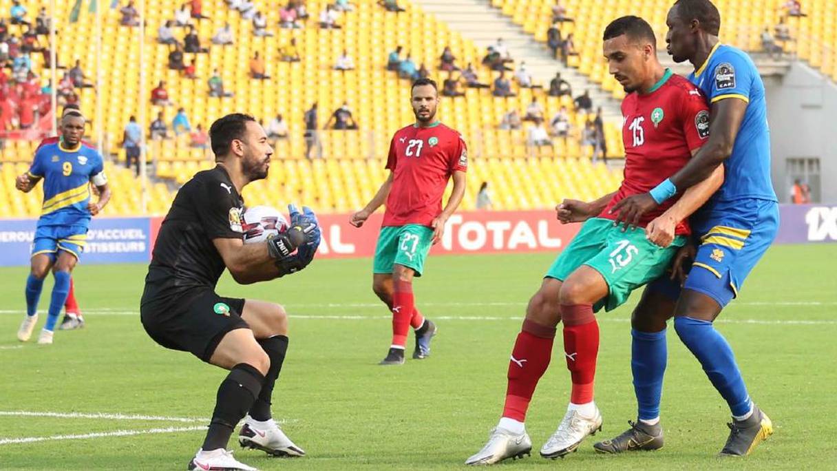 Une phase du match ayant opposé le Maroc au Rwanda.