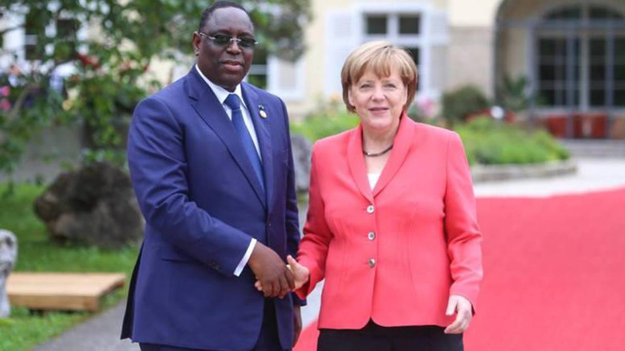 Macky Sall, président du Sénégal, et la chancelière allemande Angela Merkel.