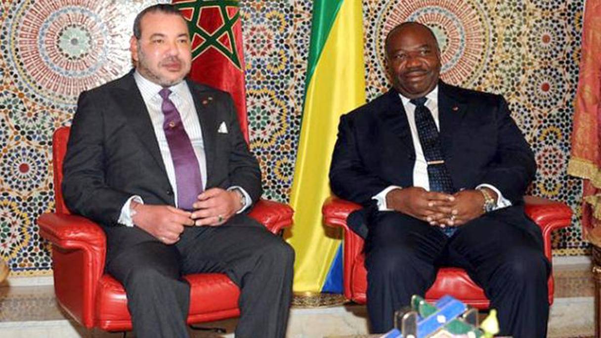 Le roi du Maroc Mohammed VI et le président du Gabon Ali Bongo Ondimba. 