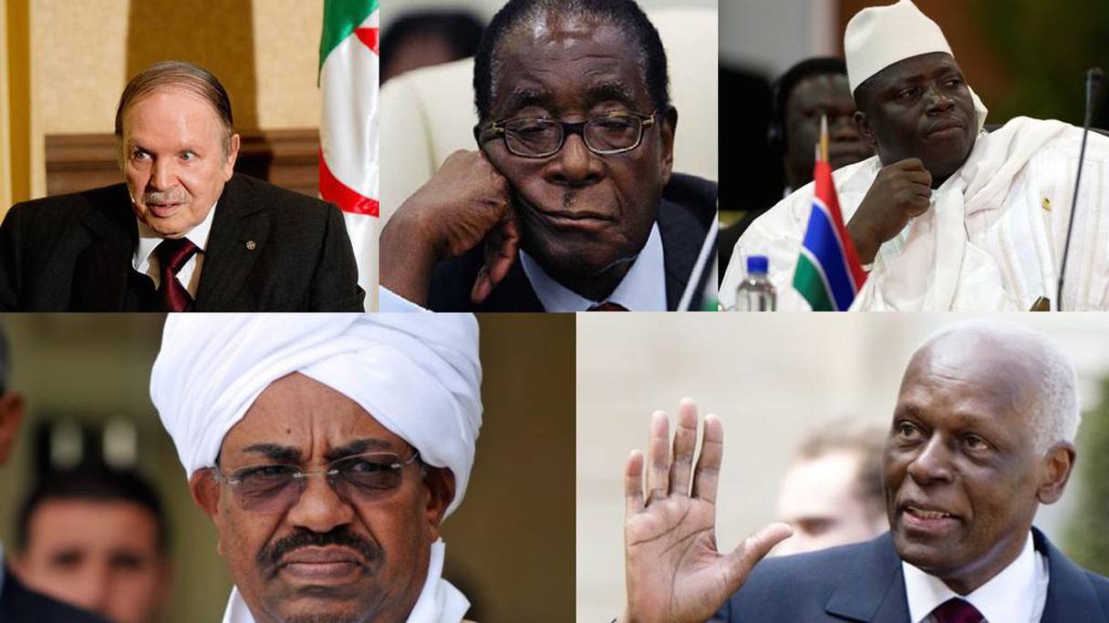 Bouteflika, Mugabe, Jammeh, El Béchir et Dos Santos ont tous quitté le pouvoir, quelquefois avec une certaine pression. 