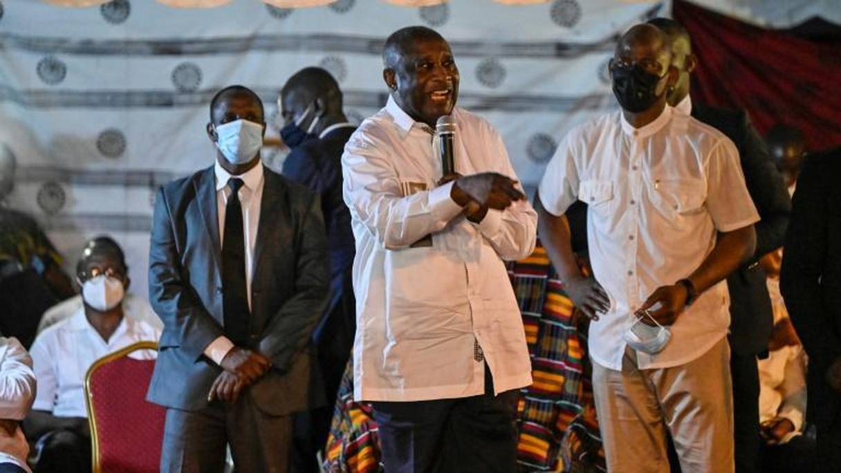 Accueil triomphal pour l'ex-président ivoirien Laurent Gbagbo dans son village natal.