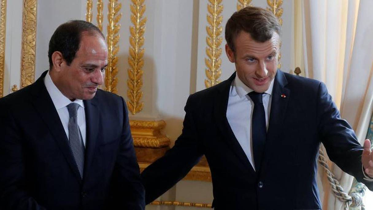 Le président français Emmanuel Macron et le raïs égyptien Abdel Fettah Al Sissi.