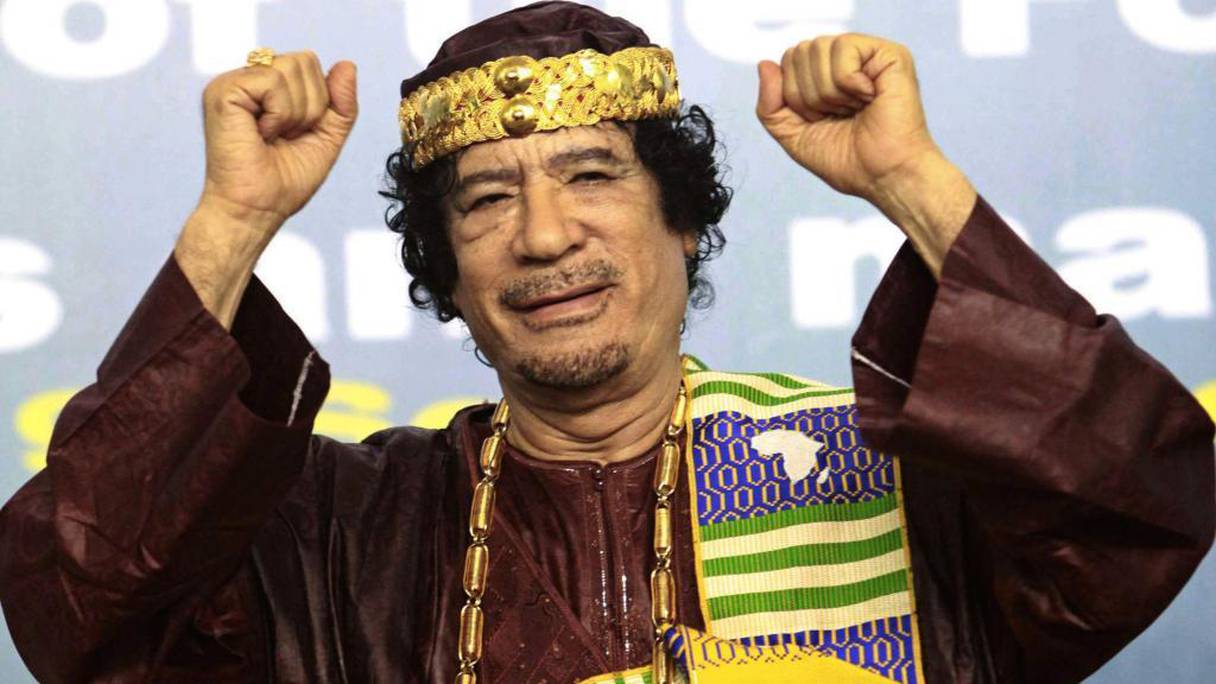 L'ancien guide libyen Kadhafi.