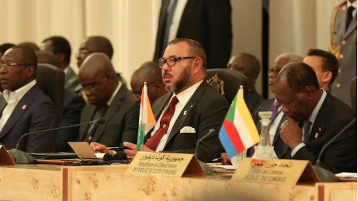 Le roi Mohamed VI lors de Africa Summit Action.