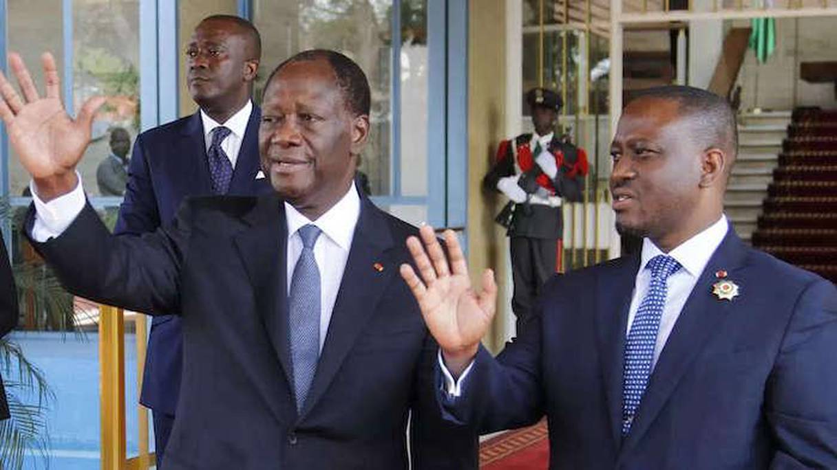 Le président Alassane Ouattara et son ex-allié Guillaume Soro. 