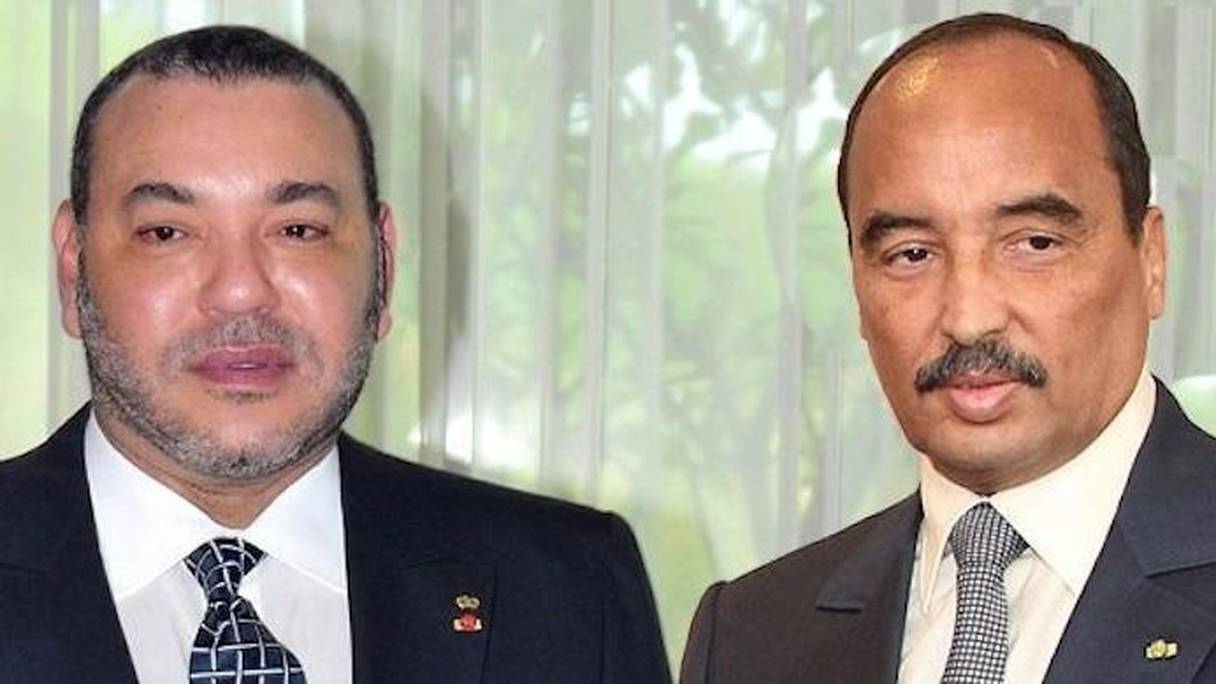 Le Roi Mohammed VI du Maroc et le président Mohamed ould Abbdelaziz de la Mauritanie.