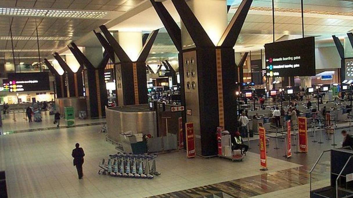 Aéroport de Johannesburg. 