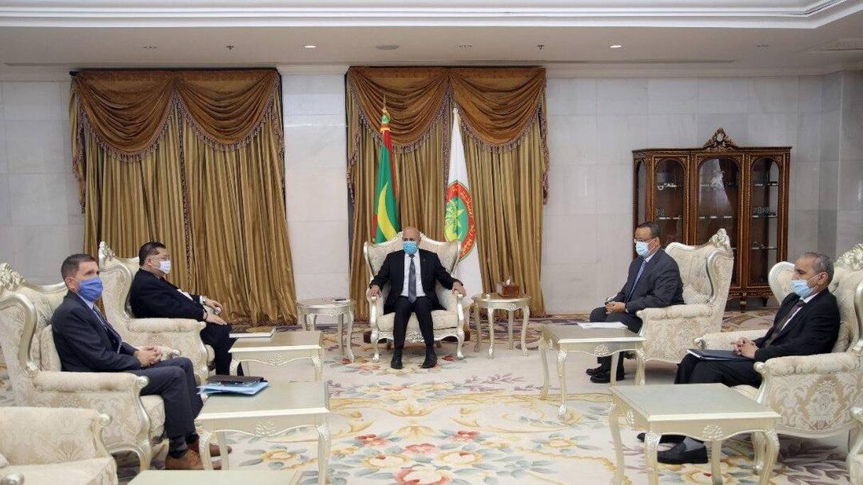 L’envoyé spécial de l’Amérique pour le Sahel, Peter Pham, reçu par le président mauritanien Mohamed Cheikh el-Ghazouani.