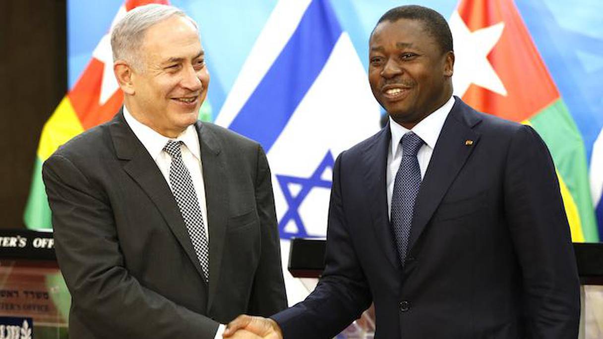 Benjamin Netanyahu, Premier ministre d'Israël, et Faure Gnassingbe, président du Togo, à Jerusalem.