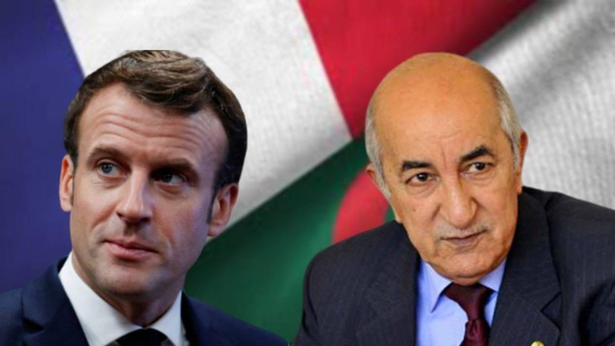 Le président français, Emmanuel Macron et le président algérien, Abdelmadjid Tebboune.