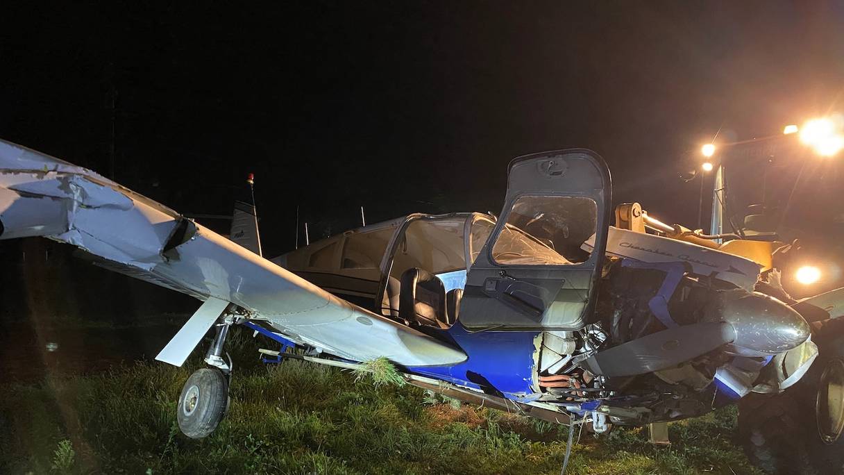 L'avion qui crashé ce 30 août 2022 en Namibie. 