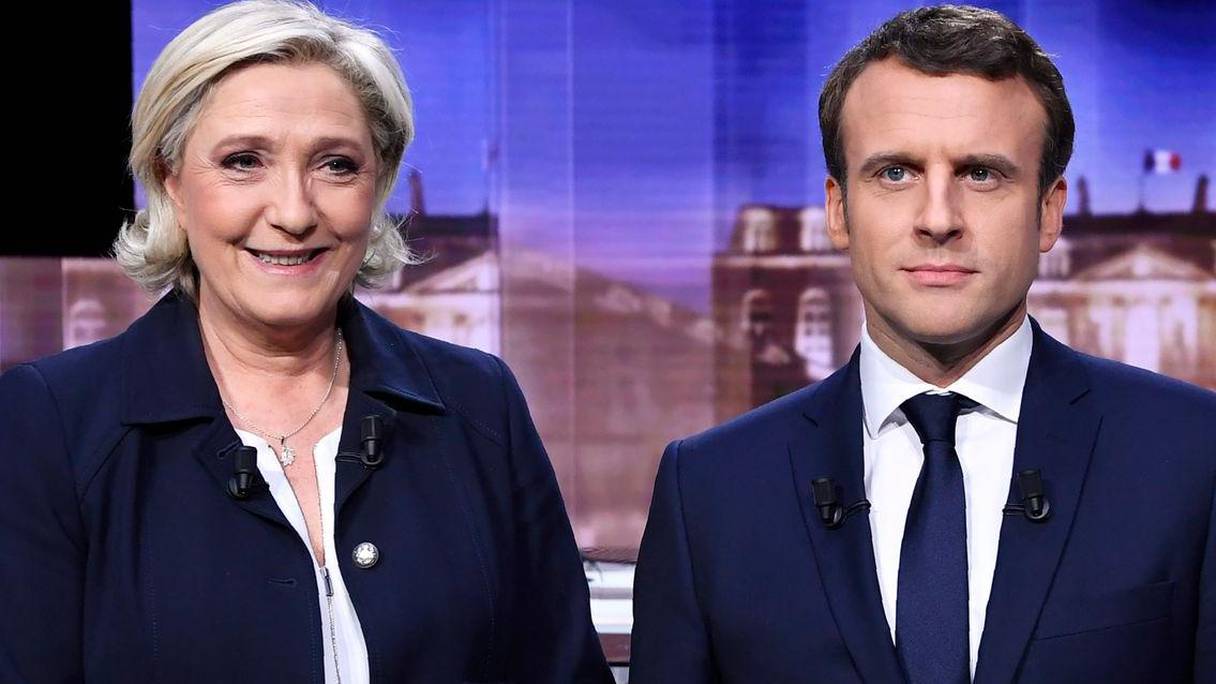 Marie Le Pen et Emmanuel Macron.