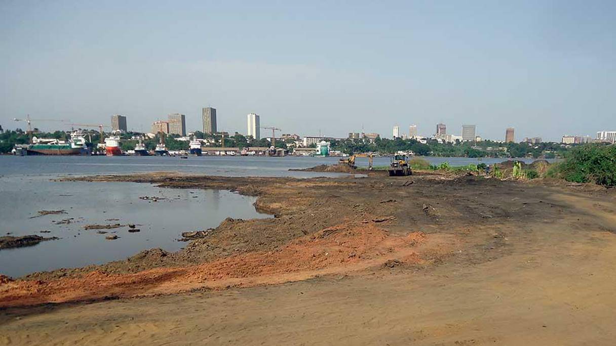 Emplacement de la future débarcadère d'Abidjan. 