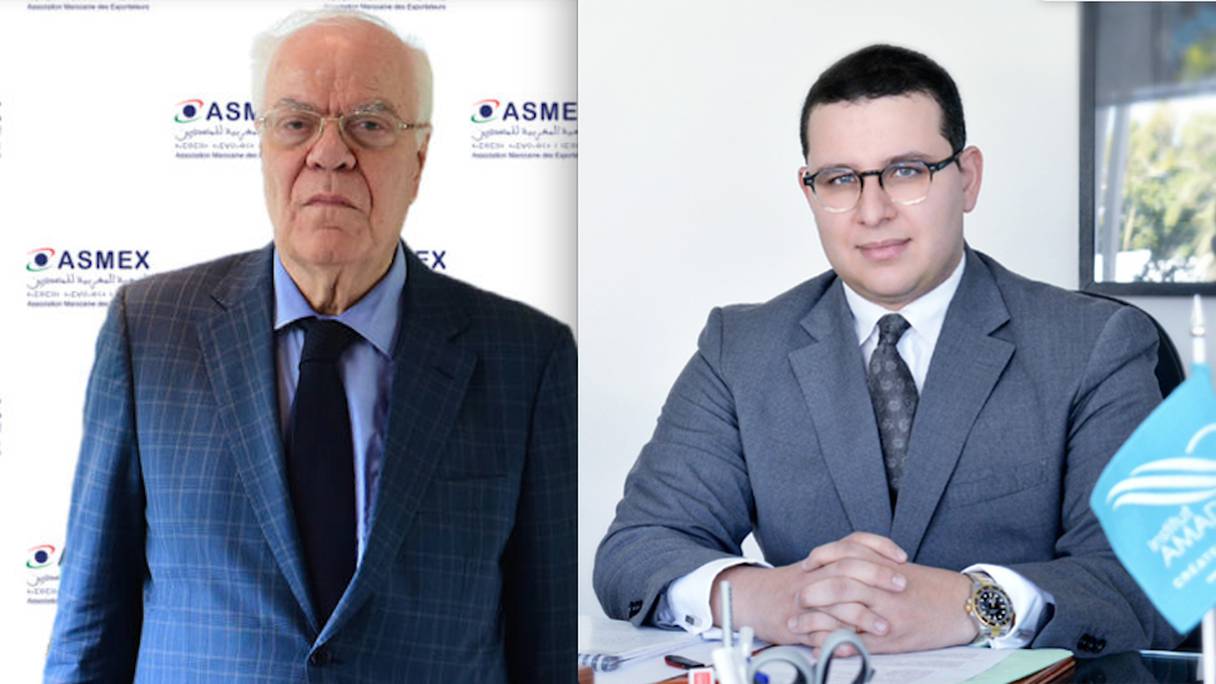 Hassan Sentissi El Idrissi, président de l'Asmex, et Brahim Fassi-Fihri, président de l'Institut Amadeus.