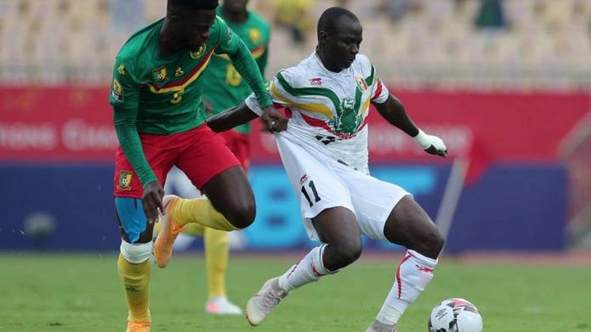 Une action du match Cameroun-Mali du CHAN 2020.