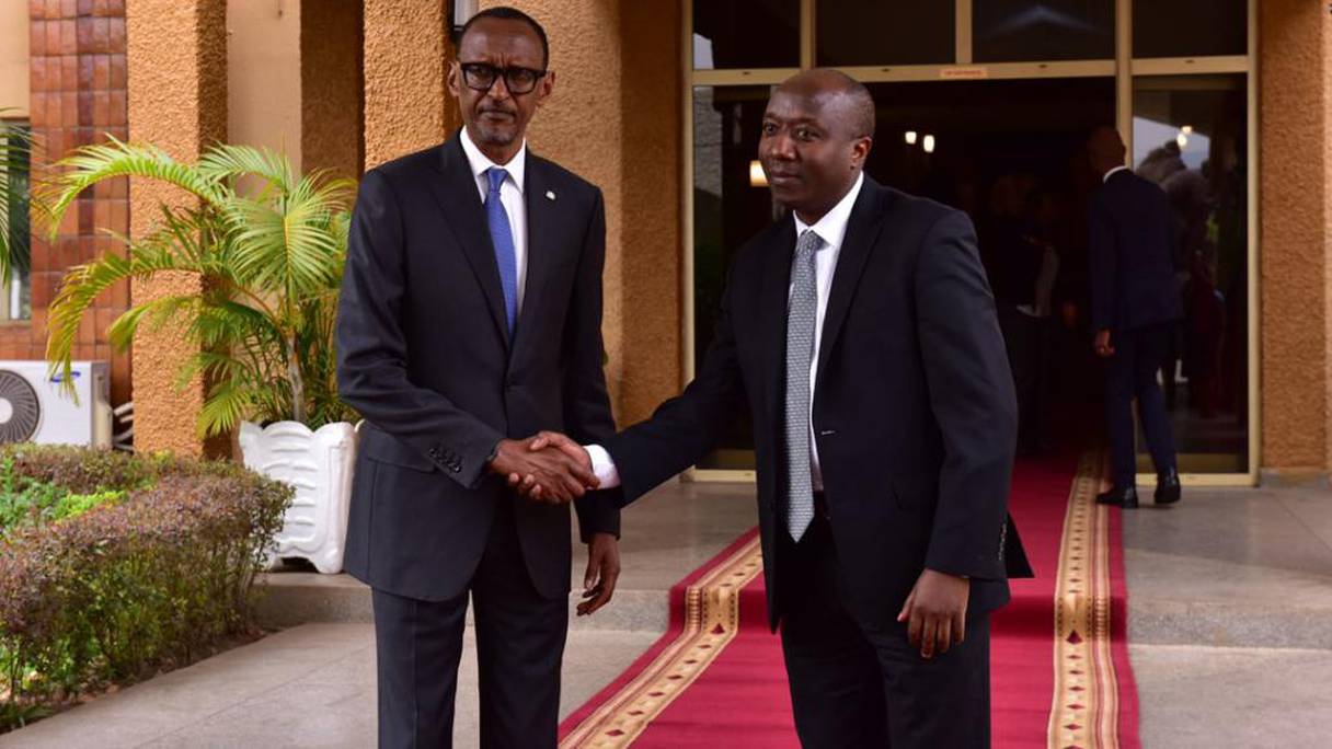 Paul Kagame et son nouveau Premier ministre Edouard Ngirente. 