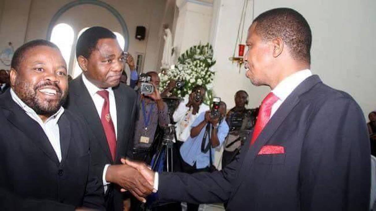 Le président Edgar Chagwa Lungu et son principal challenger, Hakainde Hichilema. 