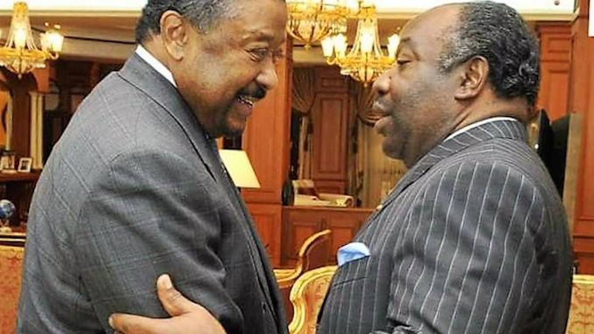 L'opposant Jean-Ping et le président gabonais Ali Bongo.