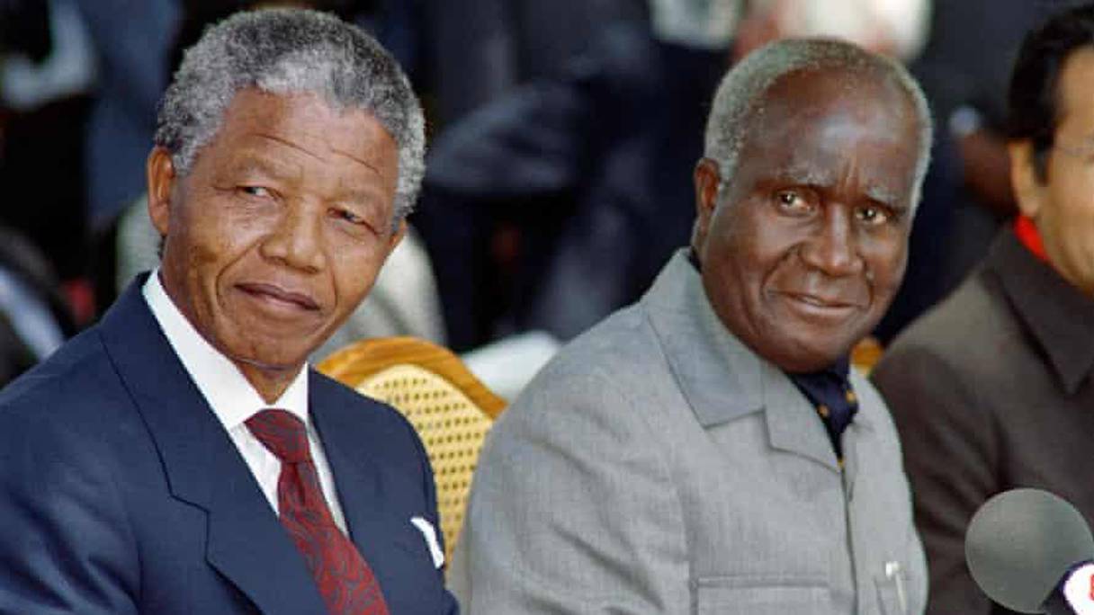 Nelson Mandela et Kenneth Kaunda.