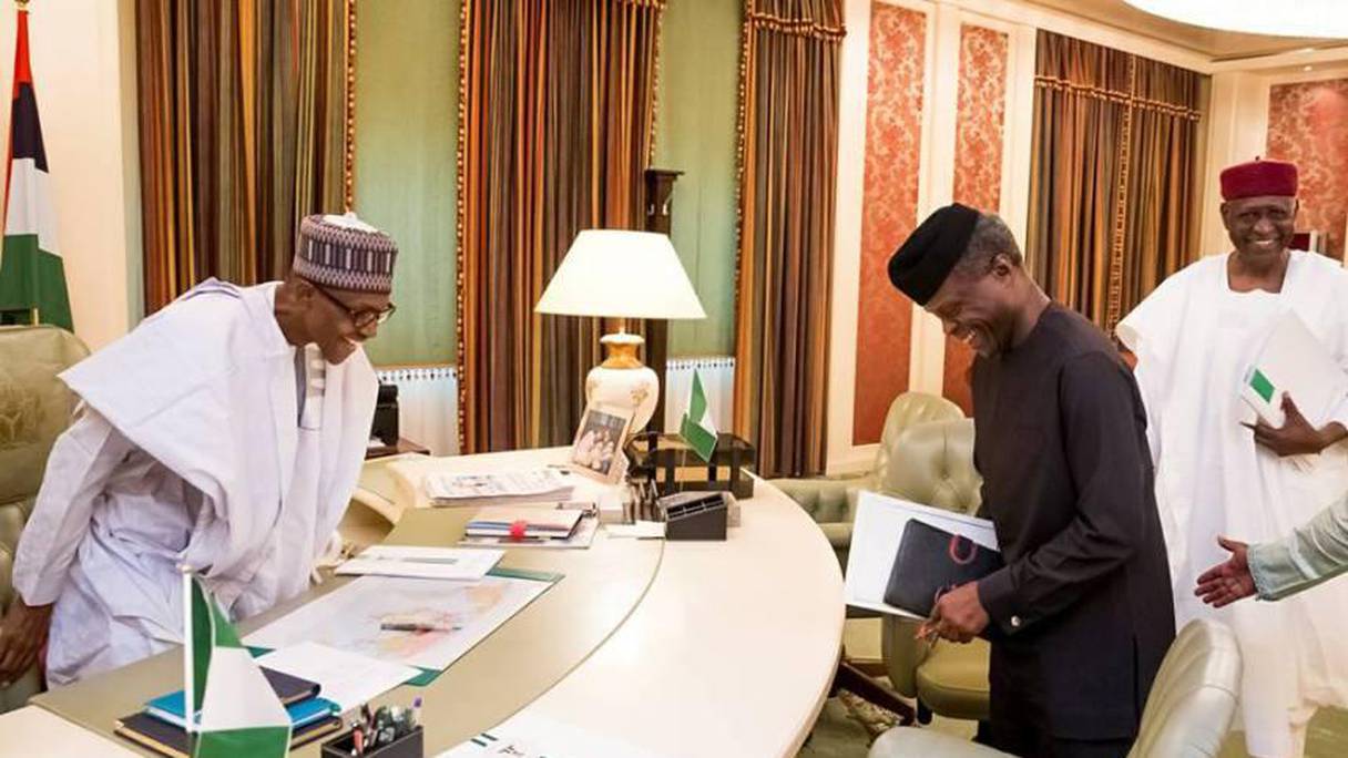 Archives: Le président Muhammadu Buhari et le vice-président Yemi Osinbajo à Abuja