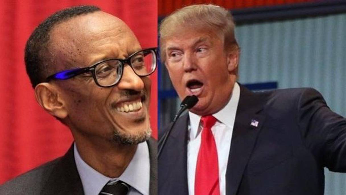 Paul Kagame (Rwanda) et Donald Trump (Etats-Unis). 