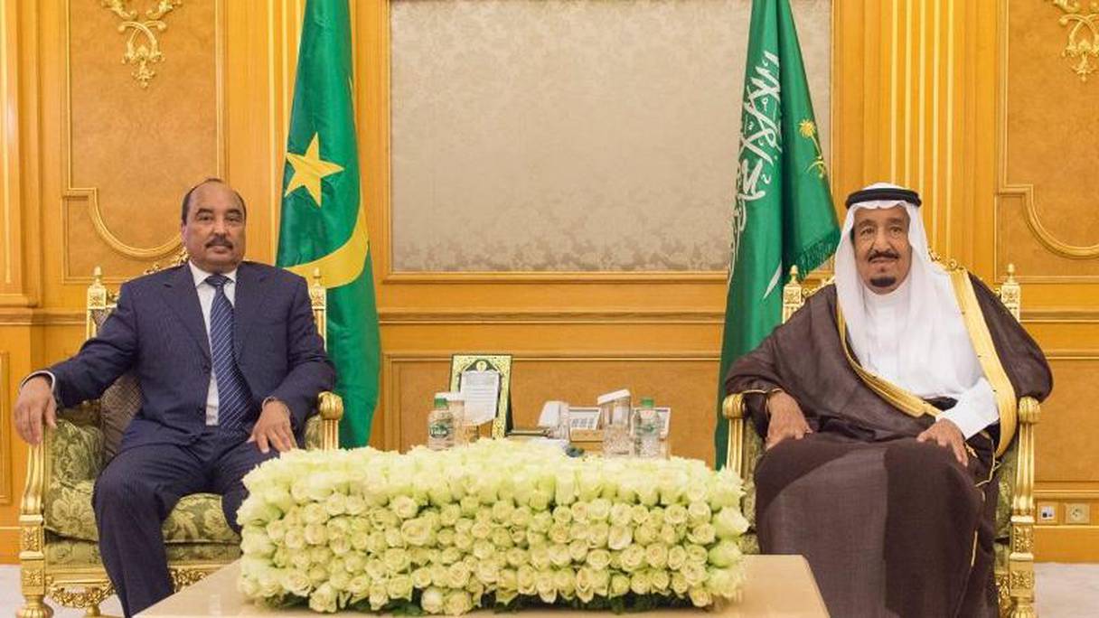 Le président mauritanien, Mohamed ould Abdel Aziz, et le roi saoudien Selmane ben Abdelaziz al Saoud. 