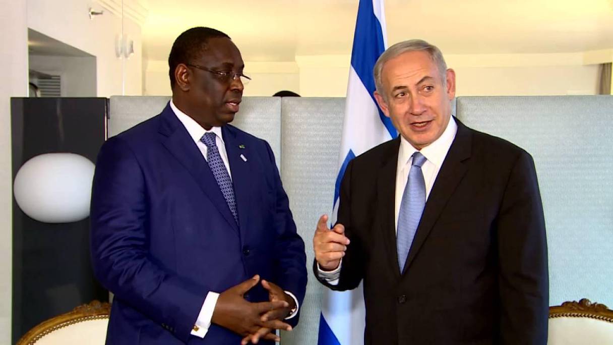 le président sénégalais Macky Sall et le premier ministre israélien Netanyahou. 