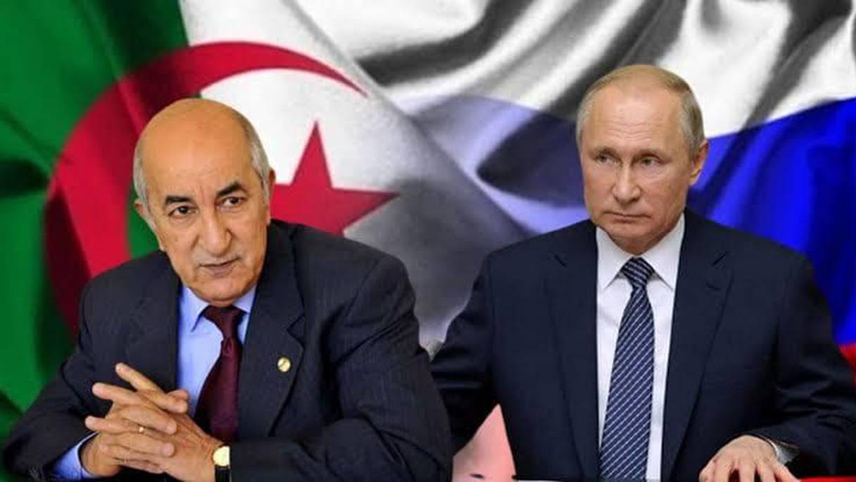 Les présidents Abdelmadjid Tebboune (Algérie) et Vladimir Poutine (Russie).