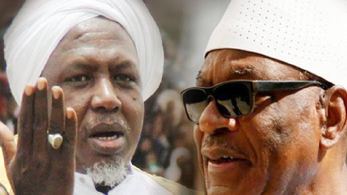 L'imam Mamoud Dicko et le président malien Ibrahim Boubacar Keïta