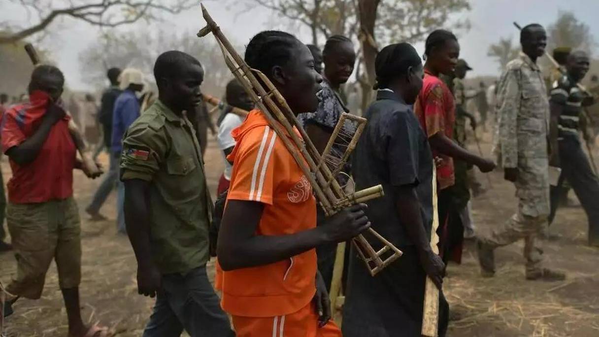 Des hommes armés au Soudan, en janvier 2020.