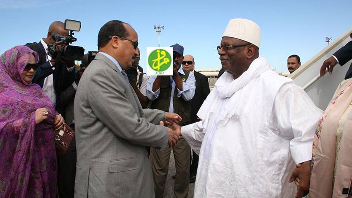 Mohamed ould Abdel Aziz, président de la Mauritanie, et Ibrahima Boubakar Keita (IBK), président du Mali. 