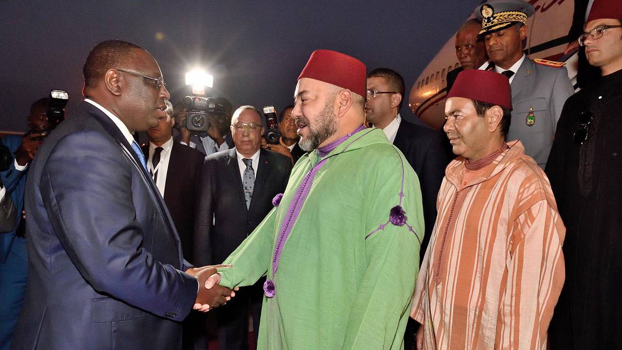Le roi Mohammed VI du Maroc et le président Macky Sall du Sénégal. 