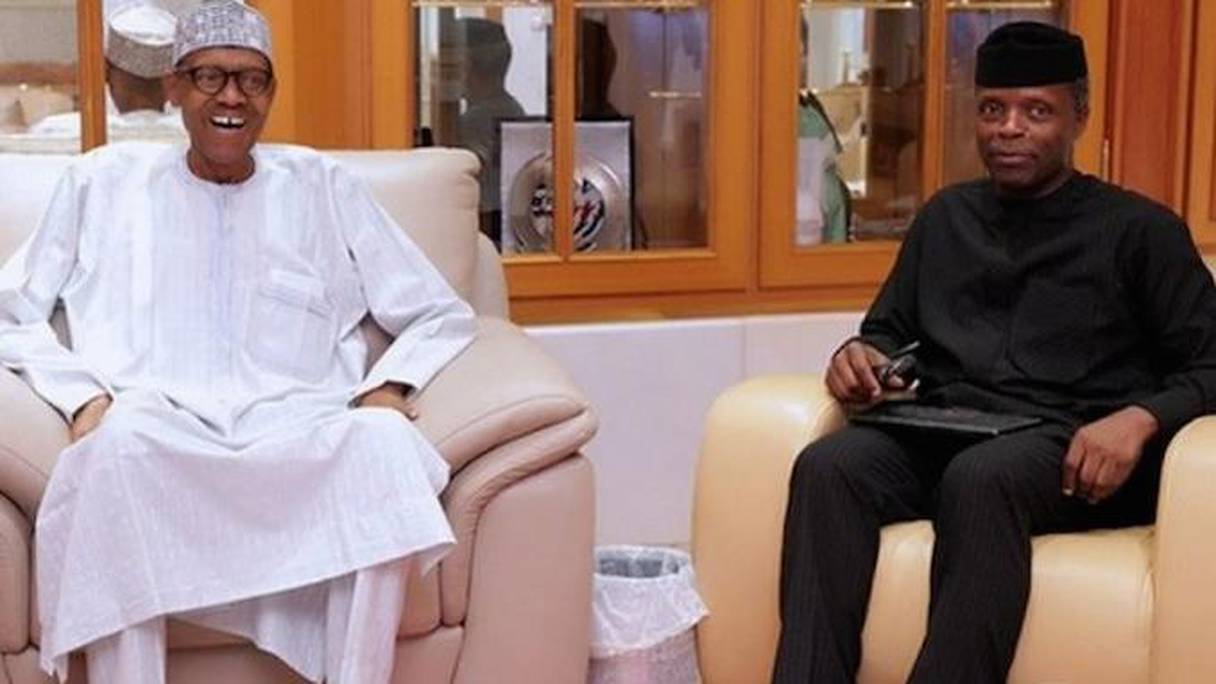 Muhammadu Buhari, président, et Yemi Osinbajo, vice-président du Nigeria.