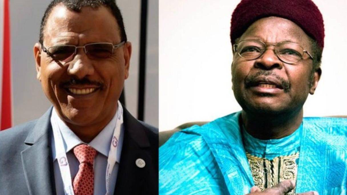 Mohamed Bazoum et Mahamane Ousmane, les deux candidats qui s'affronteront au second tour de la présidentielle nigérienne. 