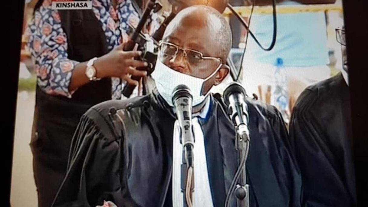 Raphaël Yanyi Ovungu, juge du Tribunal de Grande instance de Kinshasa-Gombe et instructeur du procès des 100 jours.