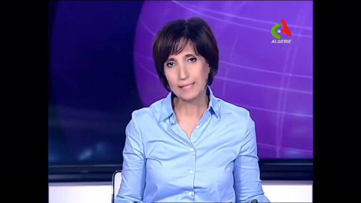 Nadia Madassi, présentatrice du JT de 19h sur Canal Algérie. 